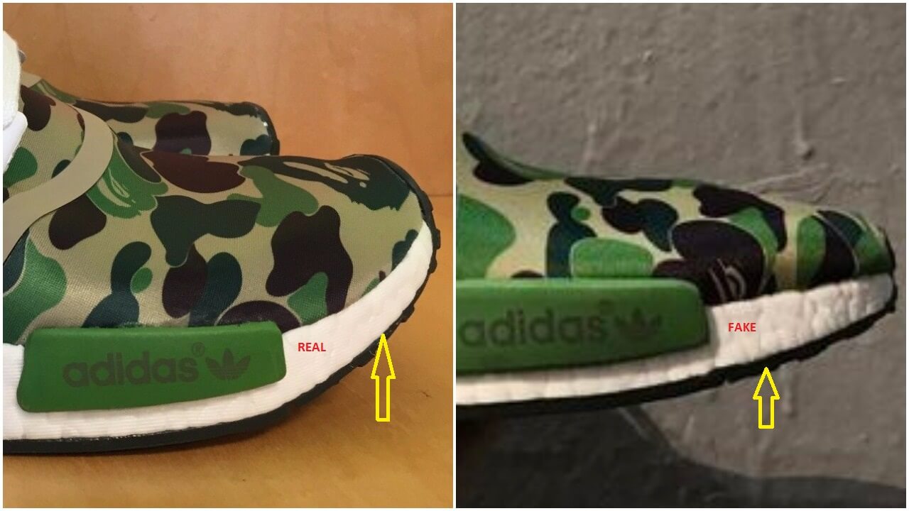 adidas nmd bape fake vs real