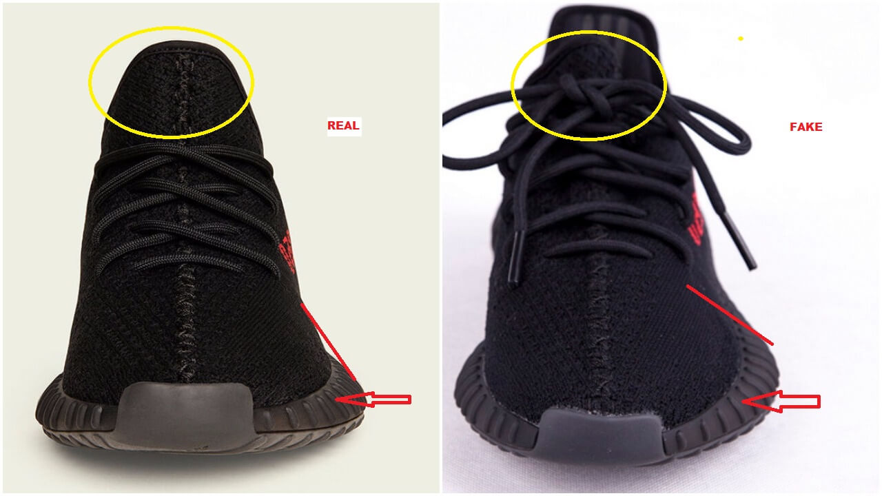 adidas yeezy fake vs real black