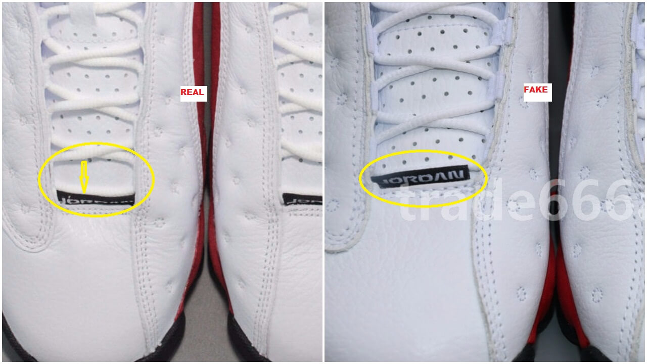 how to tell if jordan 13 are fake