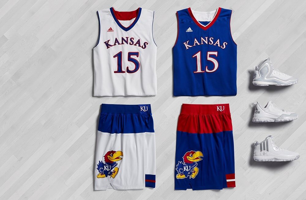 Image result for University of Kansas basketball adidas 2015